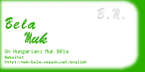 bela muk business card