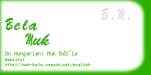 bela muk business card